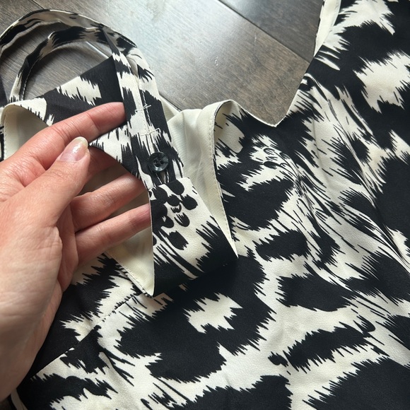 Black and White Animal Print in Soft Silky Fabric - Picture 4 of 8